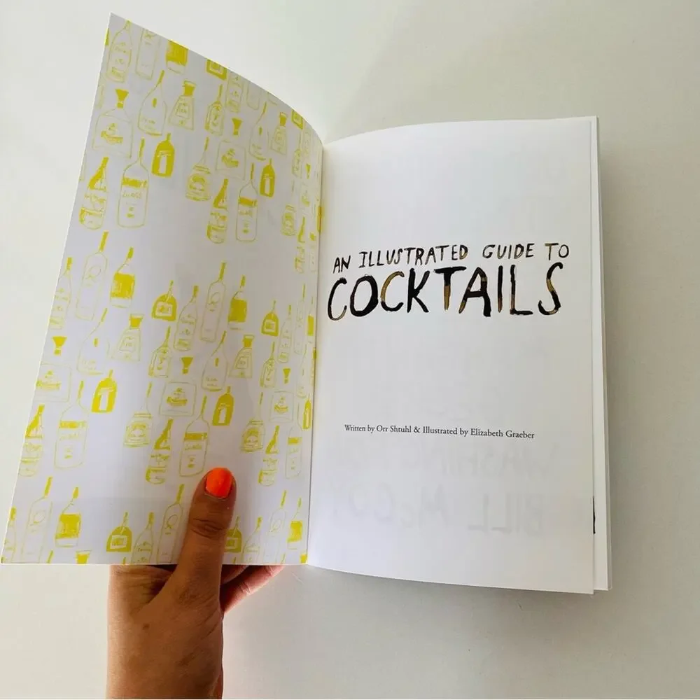 NEW ANTHROPOLOGIE An Illustrated Guide To Cocktails Bar Coffee Table Book White